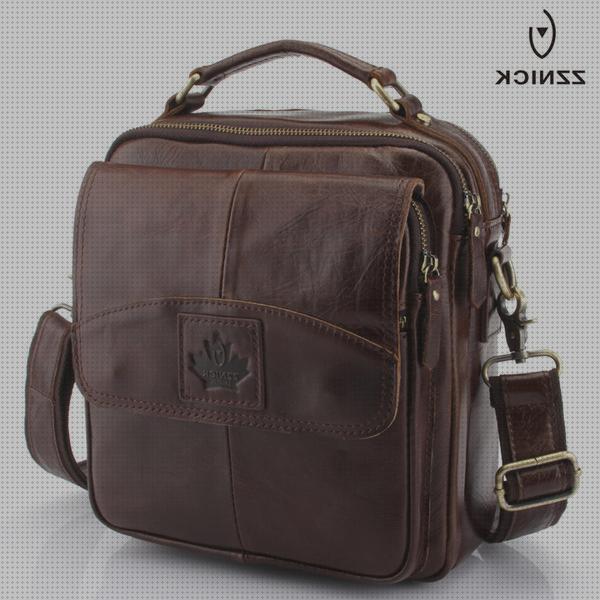 Review de bolso bandolera hombre marron zznick