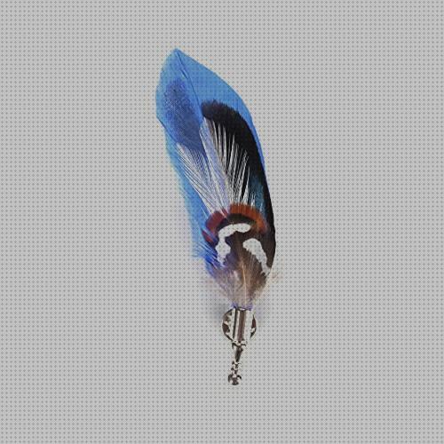 Review de broches alfileres pluma hombre