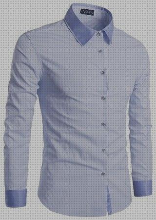 ¿Dónde poder comprar azules camisas camisa azul cielo elegante hombre?