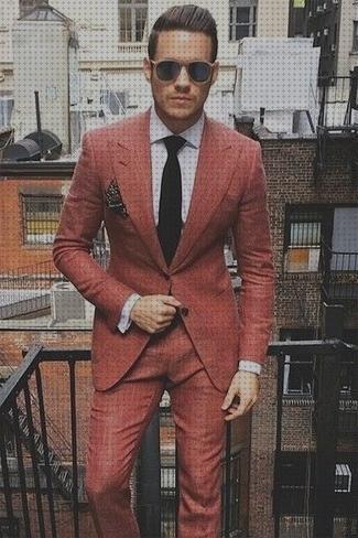 Las mejores marcas de rojos camisa blanca con puntos rojos hombre