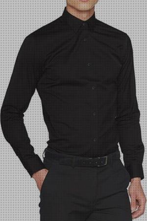 ¿Dónde poder comprar negros camisas camisa negra elegante hombre?