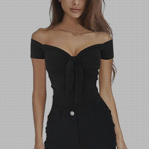 ¿Dónde poder comprar hombros camisa negra mujer sin hombros negra?