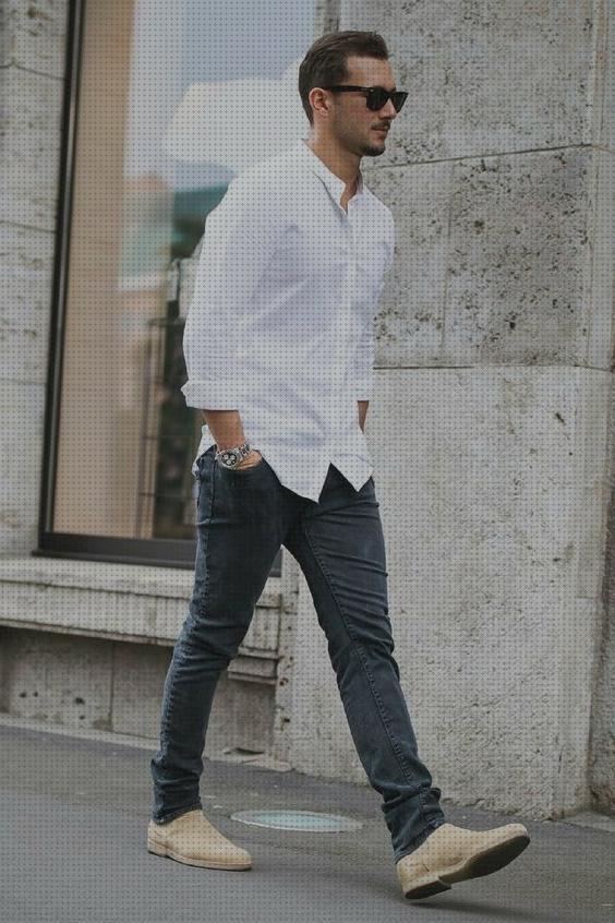 Las mejores camisas camisas blanca jean hombre