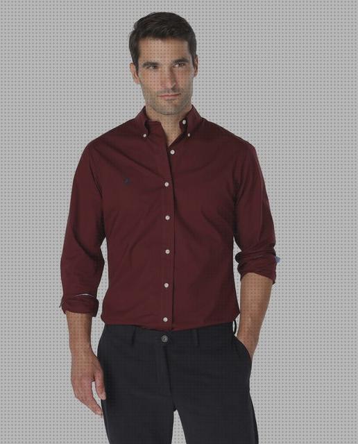 Las mejores marcas de hombres camisas camisa hombre granate