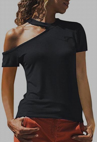 Las mejores hombros camiseta negra sin hombros