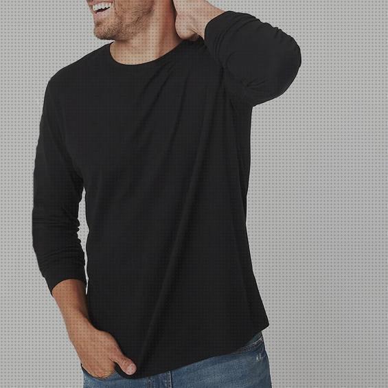 Las mejores marcas de lisos camisetas camiseta lisa negra hombre