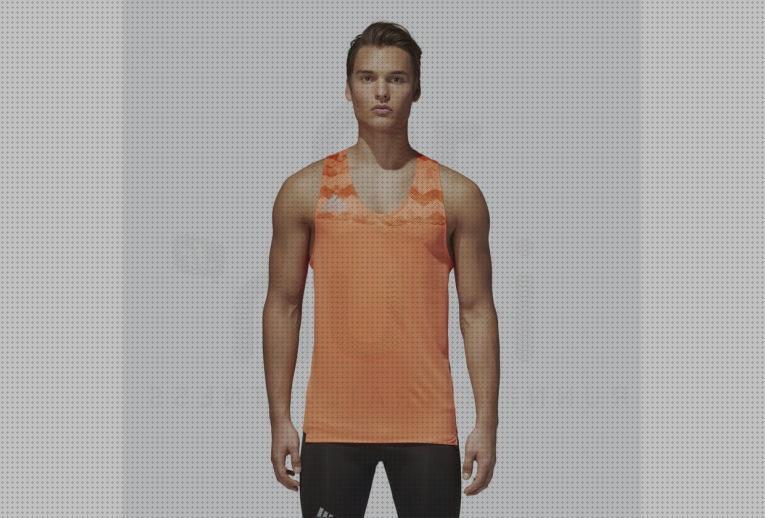 Las mejores marcas de camisetas camisetas tirantes running naranja hombre