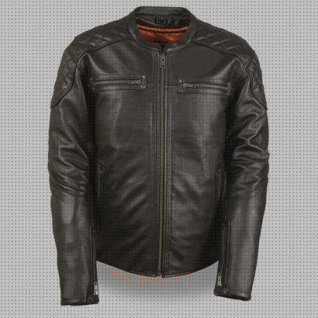 Opiniones de motorista cazadora hombre estilo motorista cuero