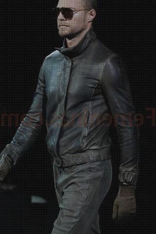 Las mejores armani chaqueta de cuero armani hombre