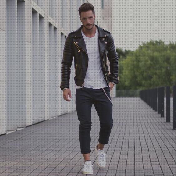 Las mejores cueros chaquetas chaqueta de cuero negra hombre