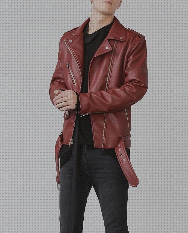 ¿Dónde poder comprar polipiel chaqueta polipiel roja hombre?