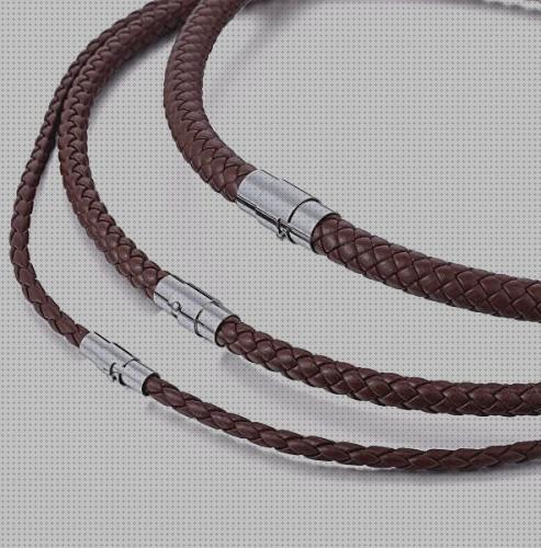 Las mejores marcas de cuerdas cuerda cuero collar con cierre hombre