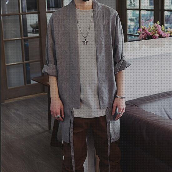 ¿Dónde poder comprar kimonos kimono gris hombre?
