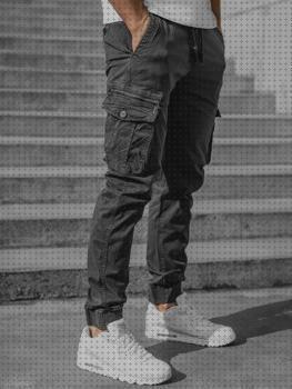 Review de pantalon cargo gris hombre