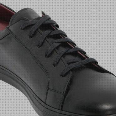 Las mejores marcas de hombres zapatillas zapatillas de hombre de piel negras